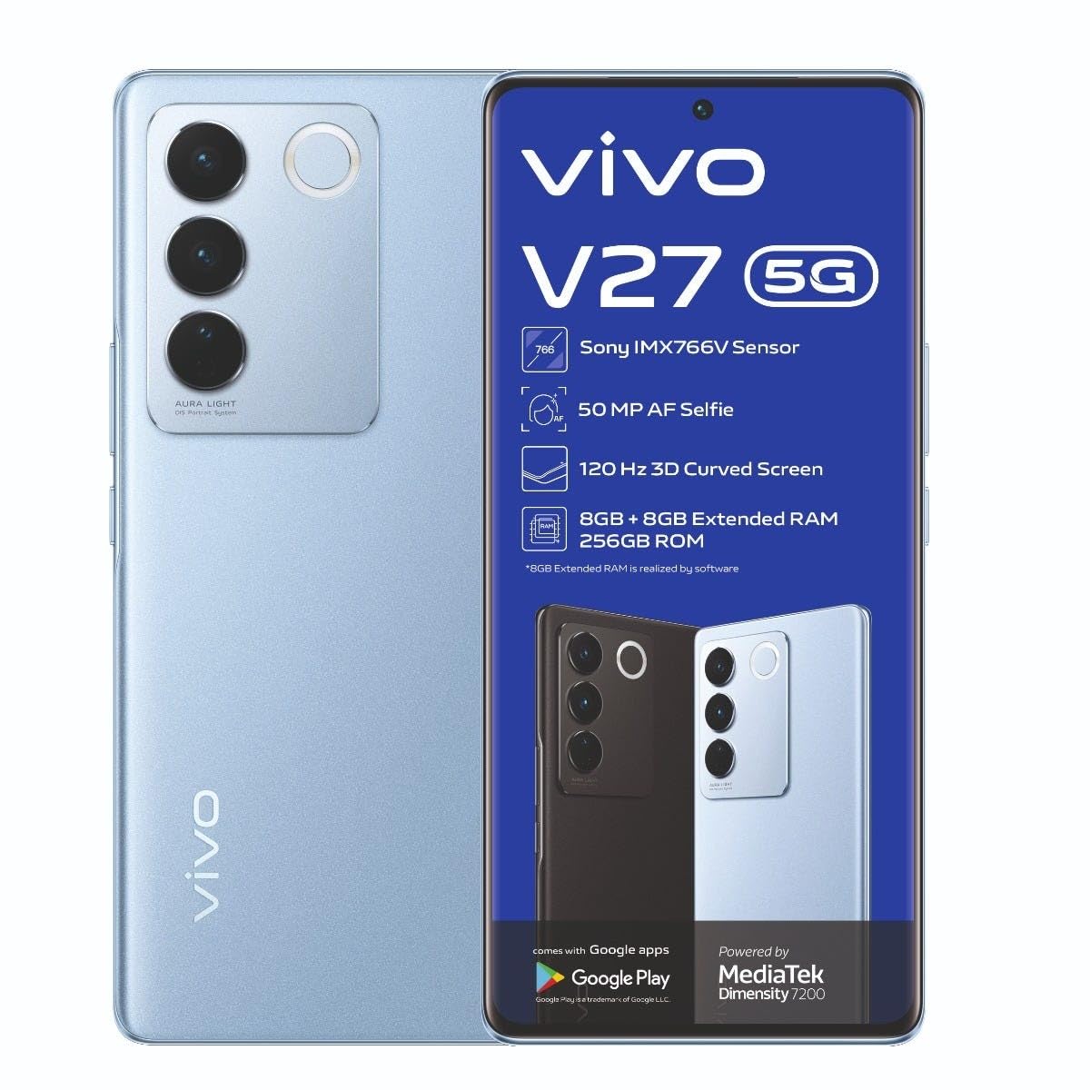 Vivo V27 8GB 256GB Dual Sim - Magic Blue : Amazon.co.za